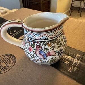 Floral Ceramic Pitcher